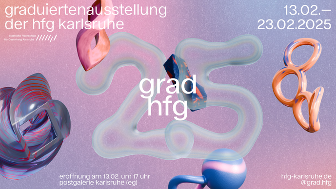 Key Visual Plakat für die Graduiertenausstellung 2025