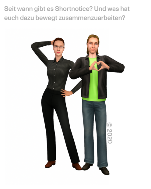 Sascia und Mathias Antwort auf die Frage seit wann es shortnotice gibt.