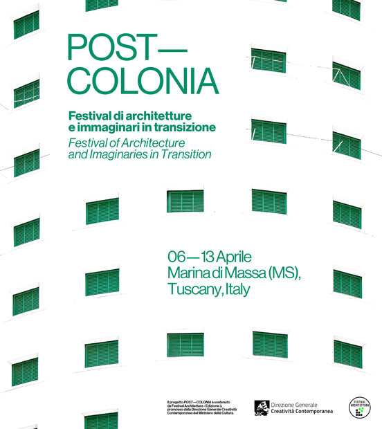 POST COLONIA Key Visual, Festival Architettura Massa, Italy, 2025.