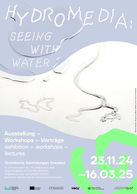 Poster Hydromedia Ausstellung 23.11.24 bis 16.03.25