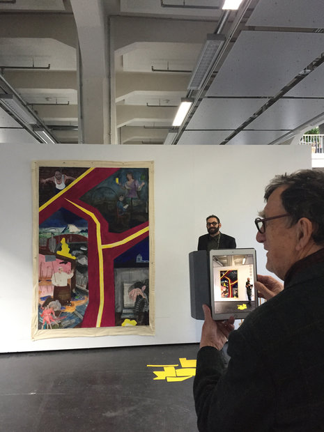 Präsentation des Künstlers Ali Gharibs im Rahmen des Forschungsseminars „Critical Zones“ im November 2019
