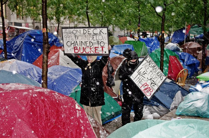 Occupy Wall Street – New York, 2011, Fotos: David Shankbone, Wikipedia Commons, 2011