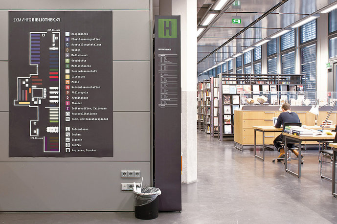 Die gemeinsame Bibliothek der HfG Karlsruhe und des ZKM