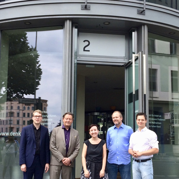 After the oral examination in the Denkerei, Berlin with Prof. Dr. Beat Wyss, Prof. Dr. Wolfgang Ullrich, PD Dr. Daniel Hornuff and Dr. Sebastian Baden