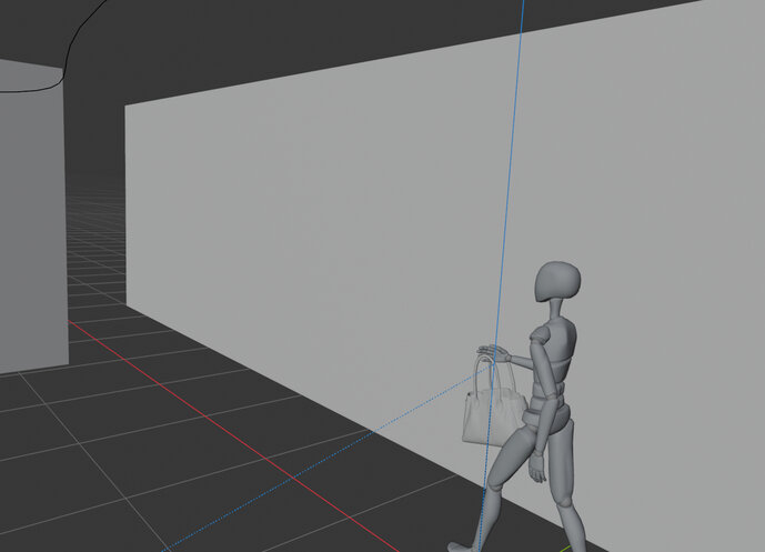Szene in Blender